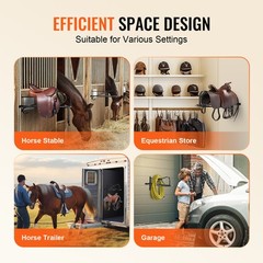 Wall Mount Saddle Rack with Pad Bar 8 Packs Horse Saddle Rack Stand