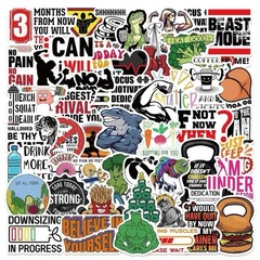 30Pcs Random Motivational Gym Workout Fitness Weightlifting Waterproof Stickers