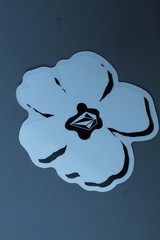 VOLCOM Stone Clear Black White Flower Crystal VC3 Surfing Skateboarding STICKER