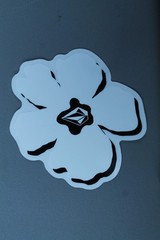 VOLCOM Stone Clear Black White Flower Crystal VC3 Surfing Skateboarding STICKER