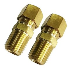 Brass Compression Fitting, Male Adapter, 1/8″ Tube OD x 1/8″ NPT Male, 1/8 Inch
