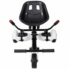 Hoverboard Go-Kart Seat Attachment, Adjustable Frame, Dual Shock Absorber, Black
