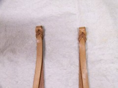 One Pair EXTRA LONG Leather Saddle Strings–35″ long x 1/2 » wide—-Tan Color
