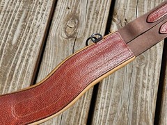 CWD Chestnut/Tan Padded Anatomic English Jumper Girth – 50″/125cm – Used Once!