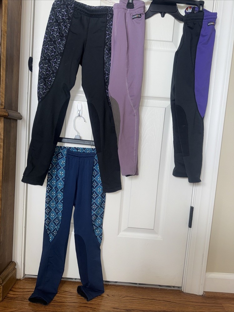 4 Kerrits Girls Riding Pants 3 Small, 1 Medium