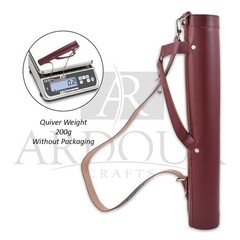 Genuine Leather Back / Side Arrow Quiver Handmade Archery Arrow Holder Adjustabl