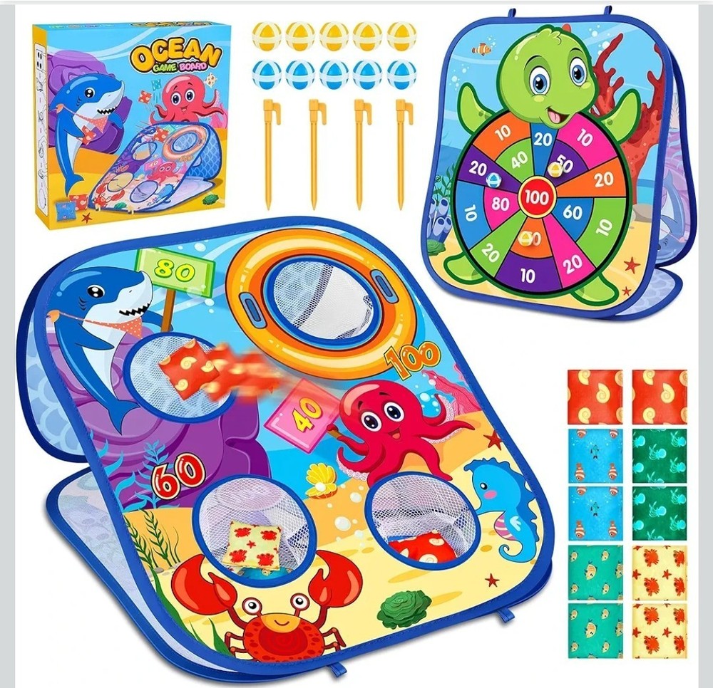 Animal Bean Bag Toss Game Toy Outdoor Toss Game, Family Party Party Supplies for