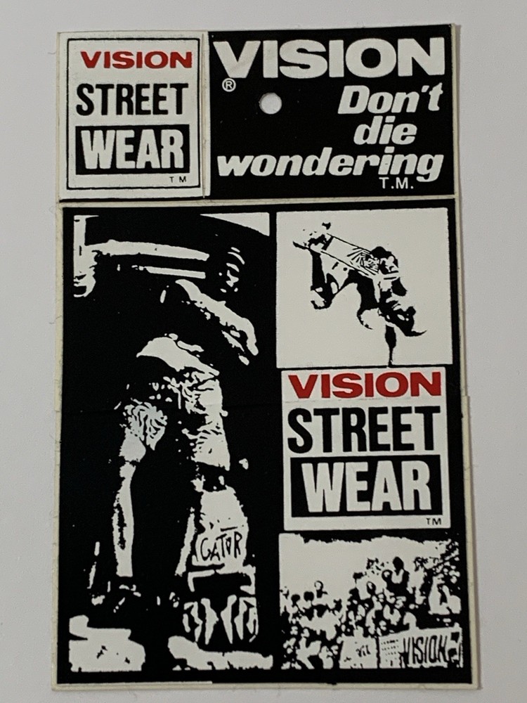 Vintage Vision Street Wear Skateboard Sticker NOS 2.5×4 Inch