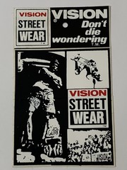 Vintage Vision Street Wear Skateboard Sticker NOS 2.5×4 Inch