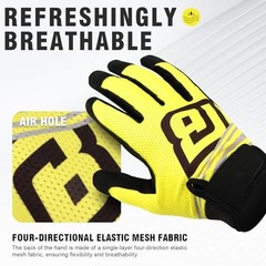 Off-Road Motorcycle Gloves for ATV Pit Bike Dirt Bike Riding Medium Yellow