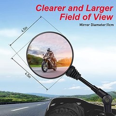 Motorcycle Mirrors with 7/8″ Handlebar Mount, ATV Mirrors Compatible with ATV