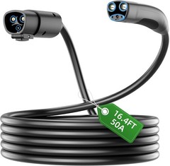 NACS EV Charging Extension Cable for Tesla, 16.4ft 240V 50A 12KW Level 1/2, Comp