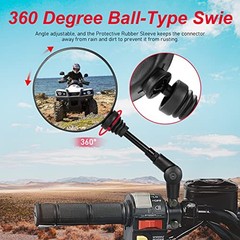 Motorcycle Mirrors with 7/8″ Handlebar Mount, ATV Mirrors Compatible with ATV