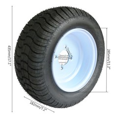 2 Pack ATV Golf Cart Wheels Tire & Rim 4 x 4» Bolt Patterm & 23T Rear Axle Hubs
