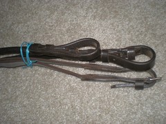 NEW Correct Connect Aaron Vale Woven Rubber Reins w/Hand Grips: Dark Brown