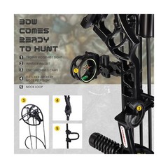 Archery P3 Compound Bow and Archery Sets 0-70lbs for Adults and Teens,25″-31″…