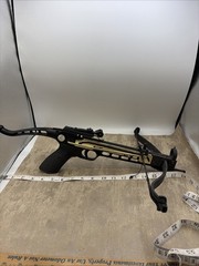 80lbs Self Cocking Hunting Pistol Crossbow No Arrows Black Metal Gold Body Cobra