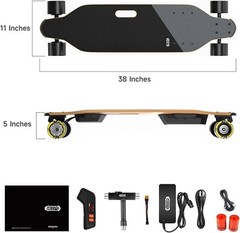 MEEPO V3 Max Electric Skateboard,Max speed 29 Mph,20 miles range,4 speed gear