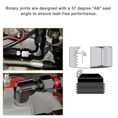 2 PCS Female to Male 90 Degree Hose Fitting Adapter, Aluminum Flare Elbow 8AN