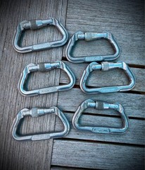 OMEGA USA D Carabiner Screw-Lock Aluminum kN 31/9/9 CE0082 Climbing Clip LOCKING