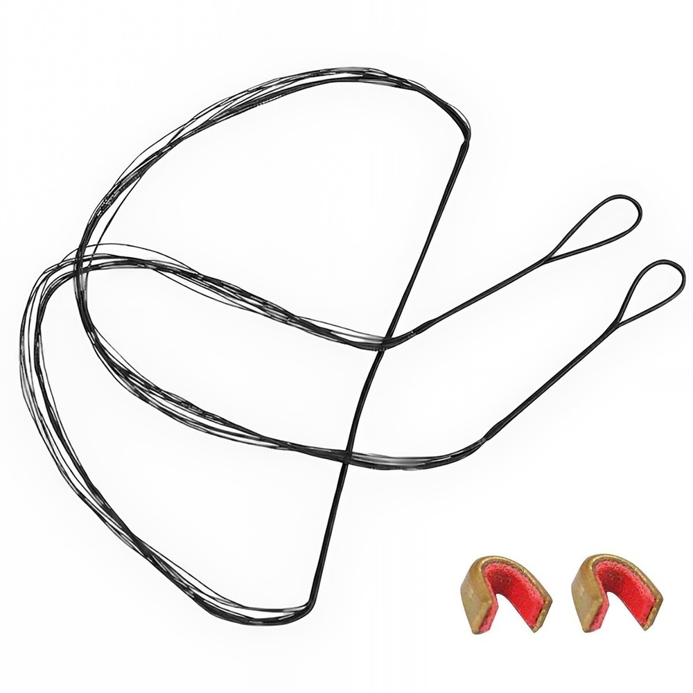 12 Strands Bow String Replacement for 40LB Recurve Bow AMO 52″-62″ Bowstrings