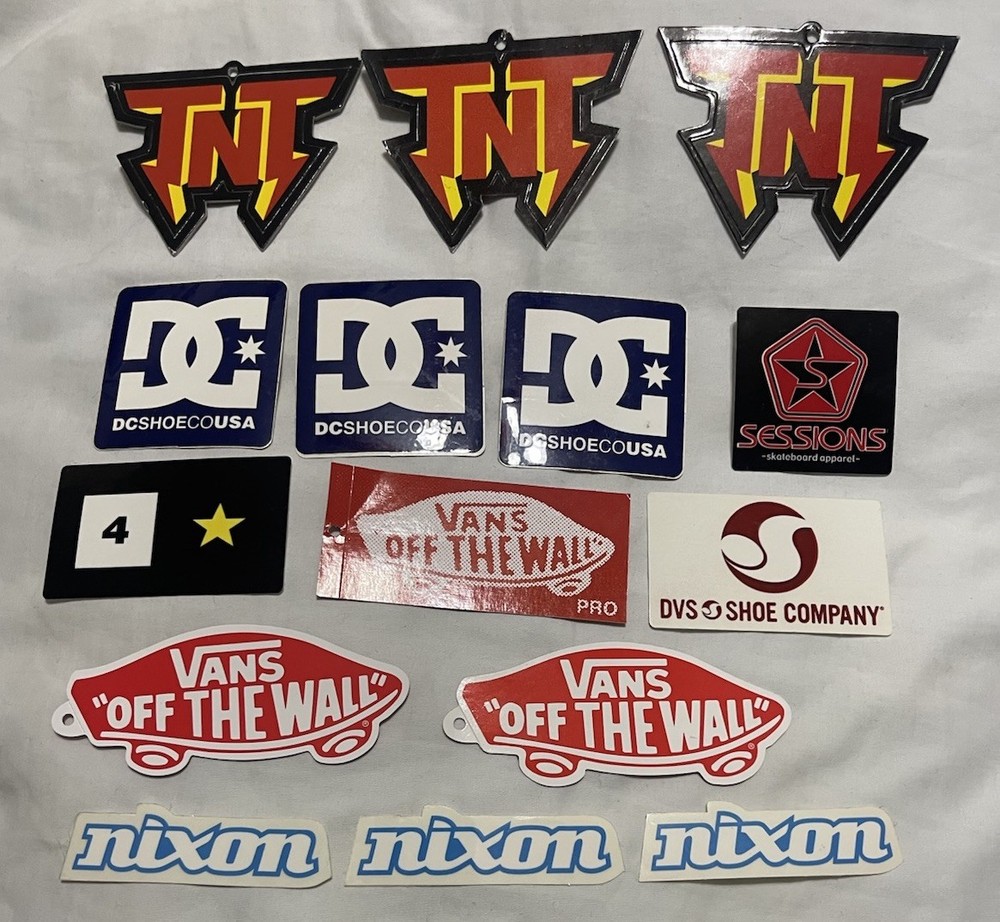 Skateboard Shoes And Apparel 15 Sticker Mixed Lot Vintage Vans DC 4Star DVS