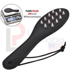 Genuine Cowhide Leather Spiked Paddle Belting Leather Slapper