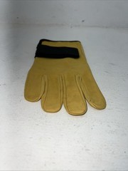 New Tough 1 Yellow Soft Cowhide Rodeo Bronc Glove Large #58-5900 FF-1