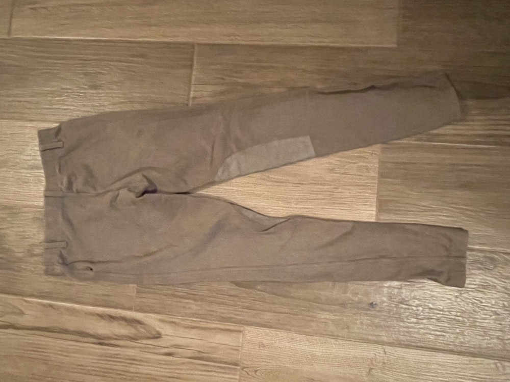 Devon Aire X-Wear Tan Sand Knee Patch Pull On Breeches Pants L Large