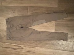 Devon Aire X-Wear Tan Sand Knee Patch Pull On Breeches Pants L Large