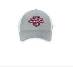 AVALANCHE 2022 CUP CHAMPIONS HOCKEY LOCKER ROOM TRUCKER HAT COLORADO