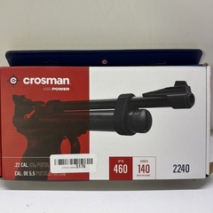 Crosman 2240 .22 Cal Air Pistol Bolt Action CO2 Pellet Gun + 250 Pellets & 5 CO2