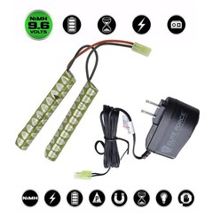 Airsoft 9.6v 1600mAh Battery NIMH w/ Battery Smart Charger – Umarex Elite Force