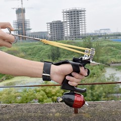 Catapult Slingshot Archery Bow fishing Arrows Reel Laser Shooting Bow Fishing