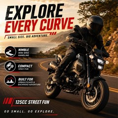 X-PRO 125cc Vader Motorcycle Street Bike with Manual Transmission Electric Start