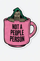 Not a A People Person*MF DOOM* 3″ inch vinyl sticker
