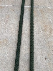 2.25” Large Diameter Cotton Rope Drab Green Soft But Strong About 80’ Slight Use