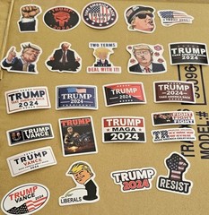 100 Trump Stickers! Enough to put ANYWHERE!