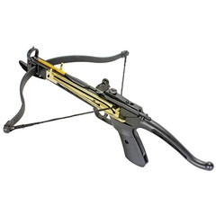 KingsArchery Crossbow Self Cocking Pistol 80 LBS 27 Aluminum Arrow +String Pack
