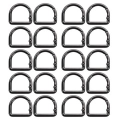 20 Pcs Metal D Spring Snap Clip For Handbag Strap Zinc Alloy Buckle