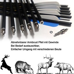 SALE 12Pcs 20″ Crossbow Bolts Carbon Arrows Half Moon Nocks 8.8mm Shaft Shooting