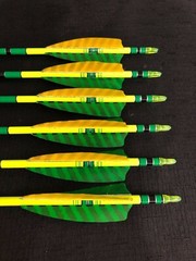Black Eagle Vintage 500 .005 Fletched/Crested Arrows 1/2 Dozen BRAND NEW