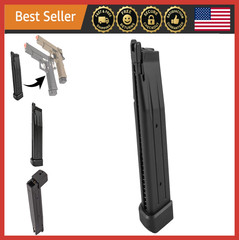 30 Rds Double Stack Hi-Capa 5.1 1911 Airsoft Green Gas Pistol Mag Steel