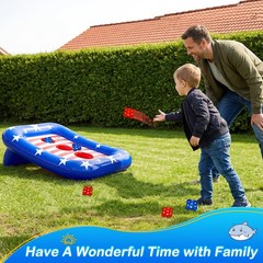 Inflatable Pool Cornhole Game Fun Water Toys for Kids & Adults Summer Party