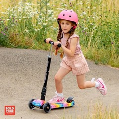 Big Fold | Three Wheel Scooter for Children Ages 5-10 Years | LED Wheels with…