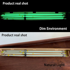 6 PK 32Inch Bowfishing Arrows Luminous with Broadheads & Safty Slides