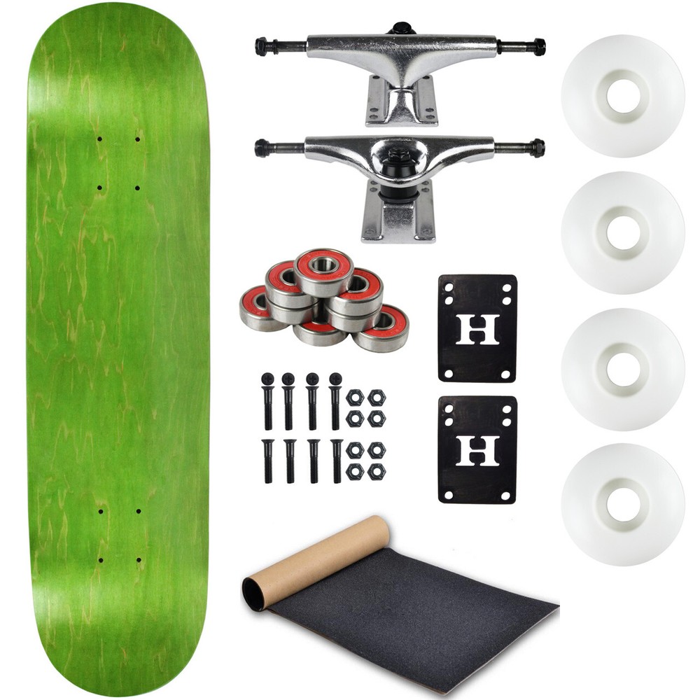 Moose Complete Skateboard Stain Green 8.25″ With Silver Trucks and White Wheels