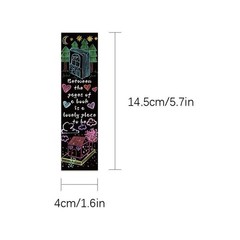 12Pcs Random Colorful Inspirational Quote Cartoon Graffiti Reading Bookmarks