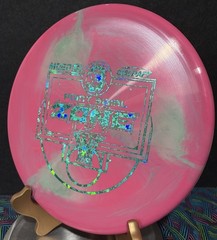 Discraft ESP Swirl Zone 3 Point Swirl Zone Basketball Stamp Pink Disc Golf