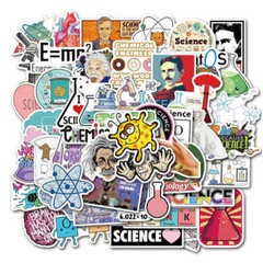 50pcs Science Stickers Chemistry Laboratory Theme Planner Diary Sticker Bomb Lot